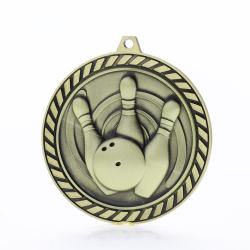 Venture Tenpin Bowling Medal Gold 60mm