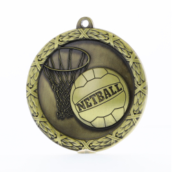 Netball Derby Medal Gold 64mm