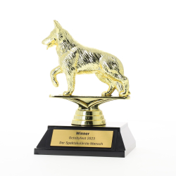 German Shepherd Figurine on Base 135mm