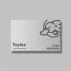 180x100mm Stainless Steel Plaque
