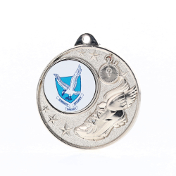 Athletics Logo Starry Medal 50mm - Silver