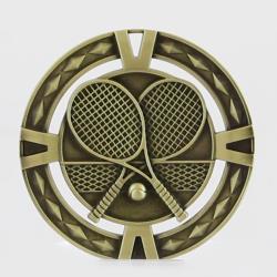 Cutout Tennis Medal 60mm Gold
