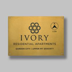 Custom Size Gold Stainless Steel Plaque