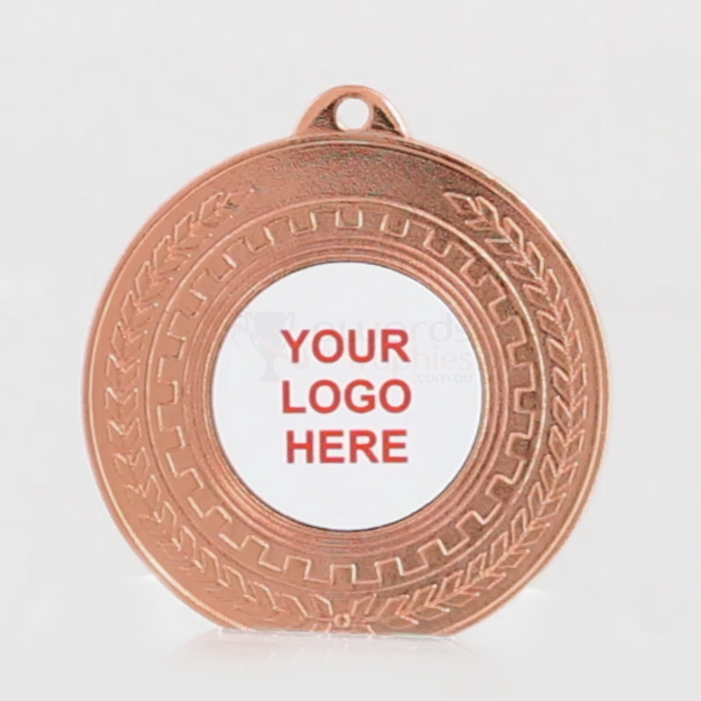 Pinion Personalised Medal 50mm - Shiny Bronze