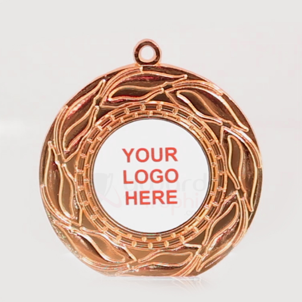 Blaze Personalised Medal 50mm - Shiny Bronze