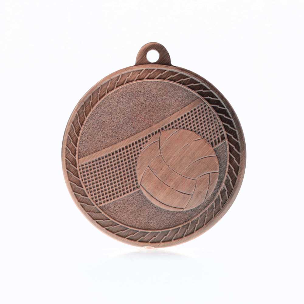 Chevron Volleyball Medal 50mm - Bronze
