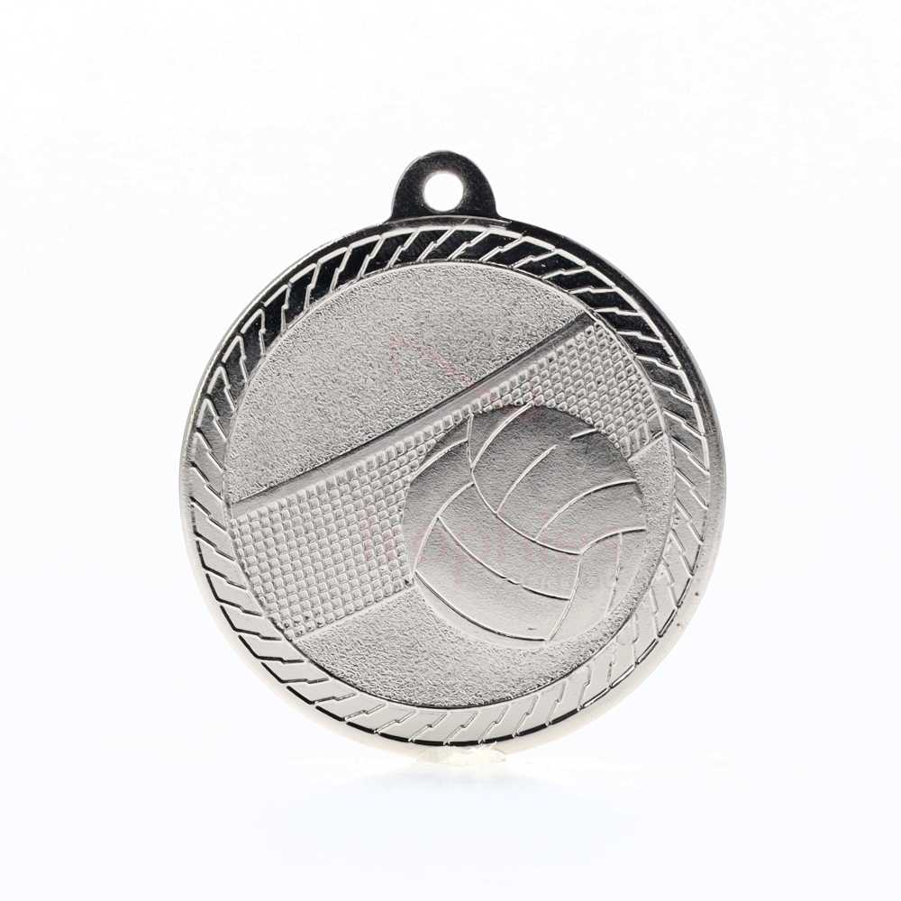 Chevron Volleyball Medal 50mm - Silver