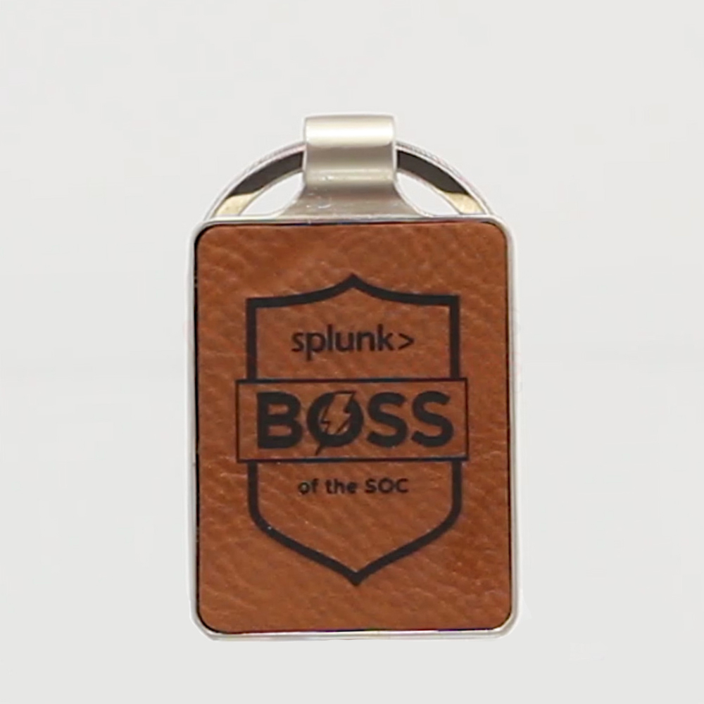 Leatherette Keychain - Chrome