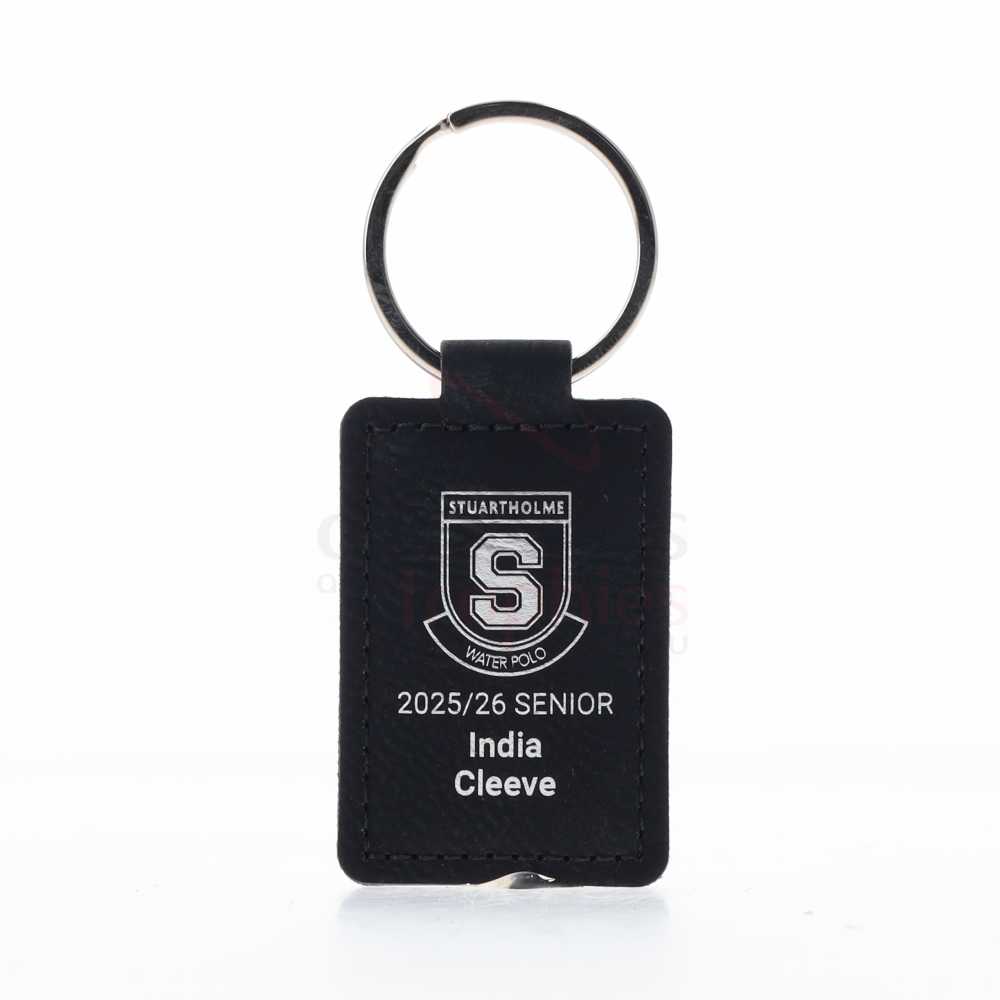 Leatherette Keychain - Black