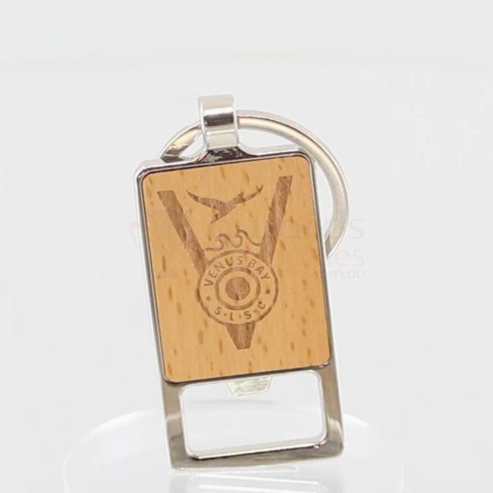 Keychain Bottle Opener Wood