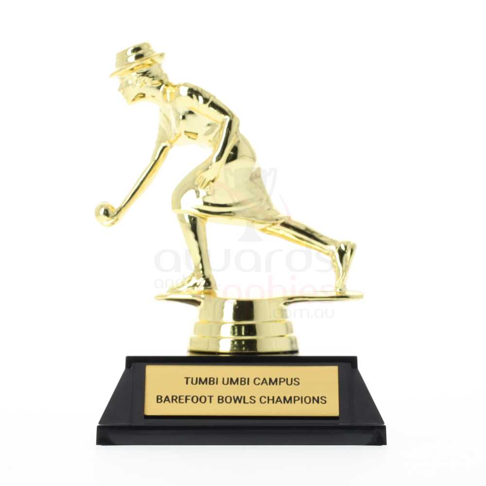 Lawn Bowls Figurine Female 125mm