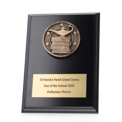 Spartan Academic Black Plaque 150mm