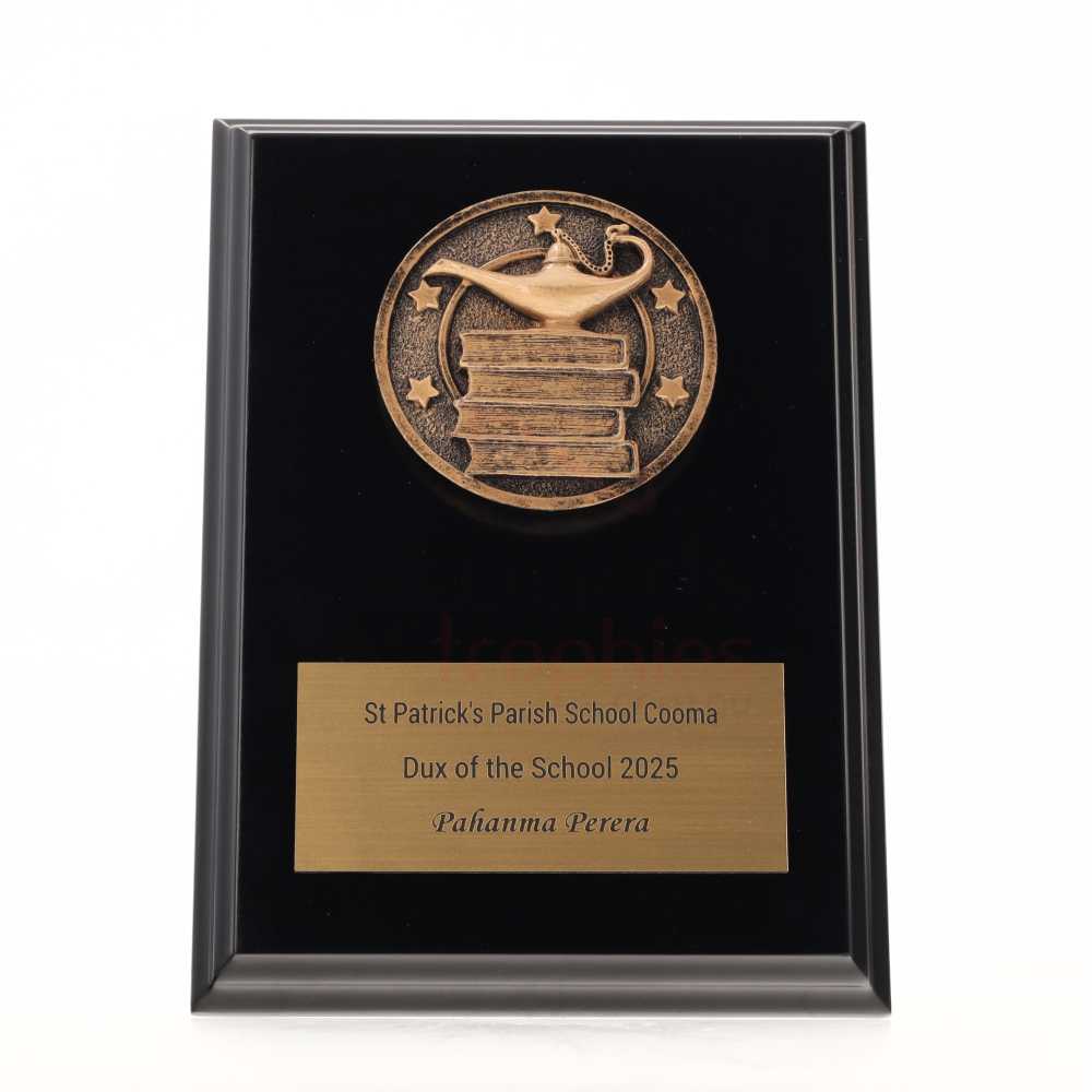 Spartan Academic Black Plaque 150mm