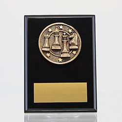 Spartan Chess Black Plaque 150mm