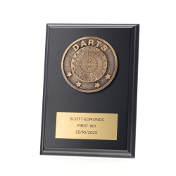 Spartan Darts Black Plaque 150mm