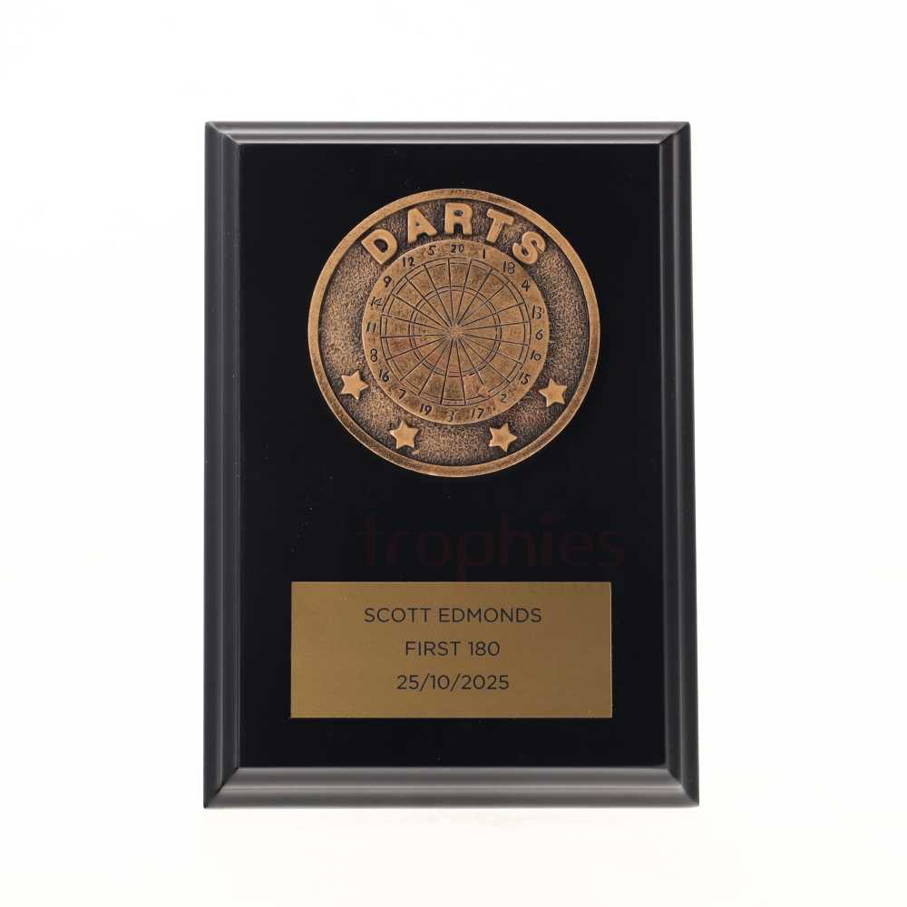 Spartan Darts Black Plaque 150mm