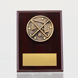 Spartan Hockey Walnut Plaque 150mm