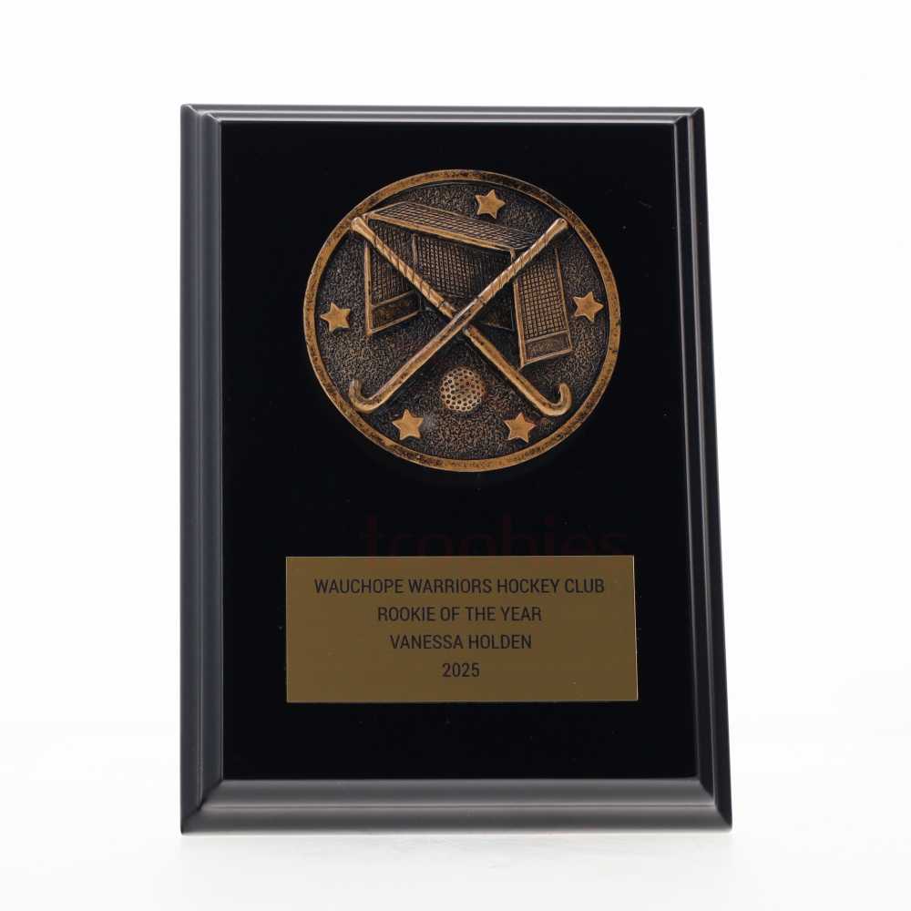 Spartan Hockey Black Plaque 150mm