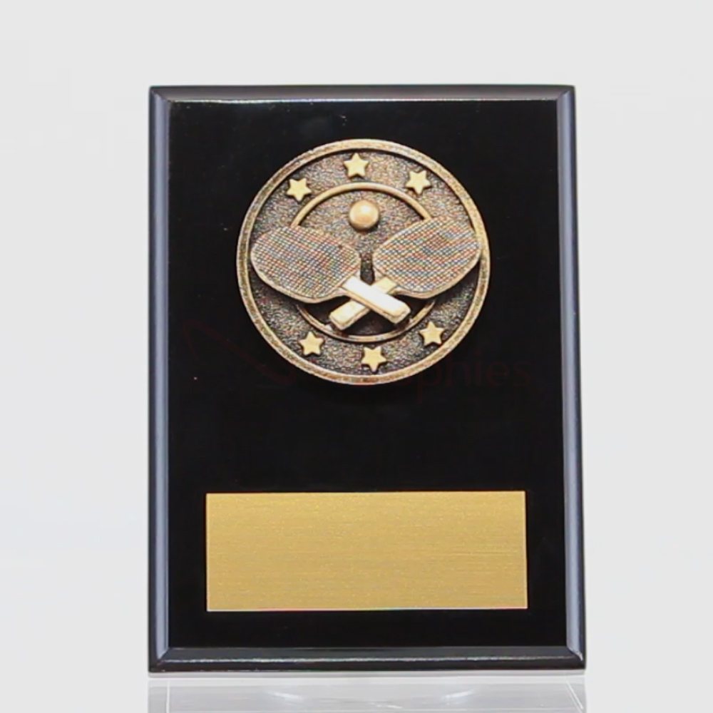 Spartan Table Tennis Black Plaque 150mm