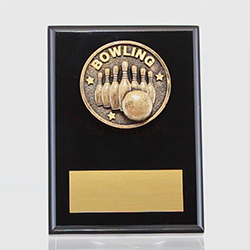 Spartan Tenpin Bowling Black Plaque 150mm