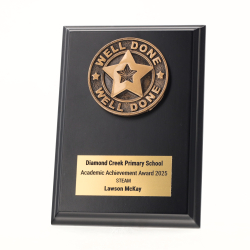 Polaris Well Done Plaque Black 150mm