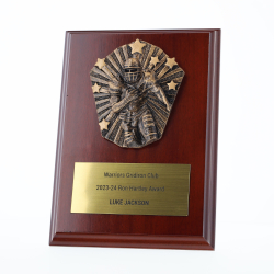 Cosmos Gridiron Walnut Plaque 150mm