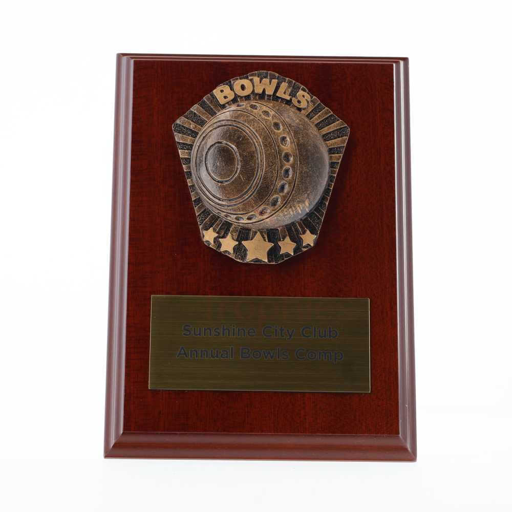 Cosmos Bowls Walnut Plaque 150mm