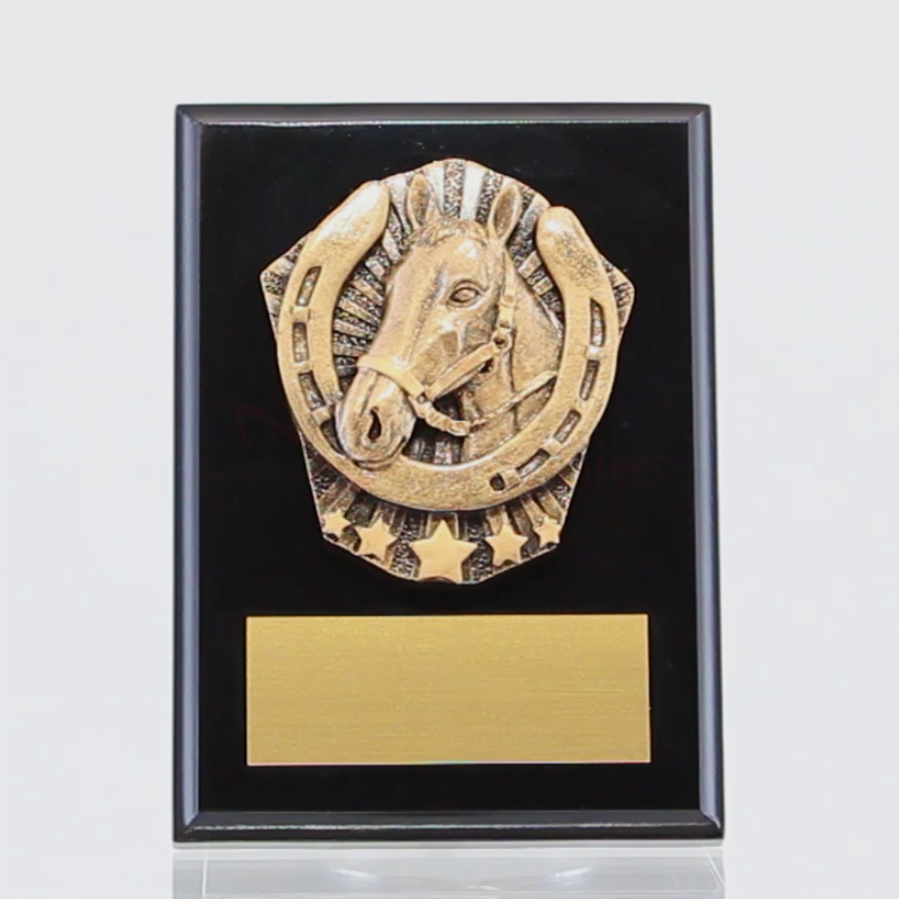 Cosmos Equestrian Black Plaque 150mm