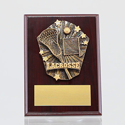 Cosmos Lacrosse Walnut Plaque 150mm