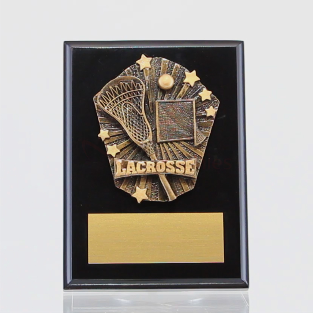 Cosmos Lacrosse Black Plaque 150mm