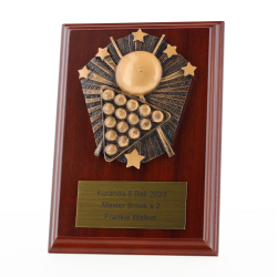 Cosmos Pool/Snooker Walnut Plaque 150mm