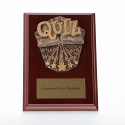 Cosmos Quiz Walnut Plaque 150mm