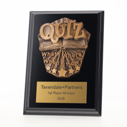 Cosmos Quiz Black Plaque 150mm
