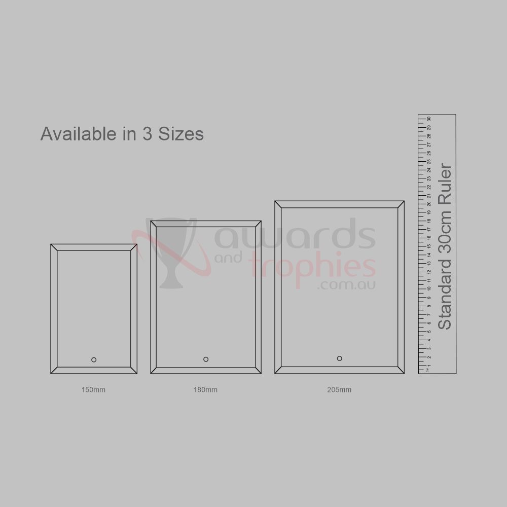 Clear Glass Rectangle 180mm