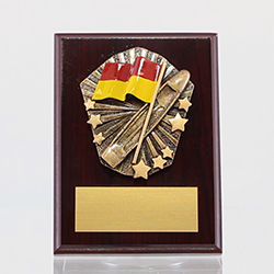 Cosmos Lifesaving Walnut Plaque 150mm