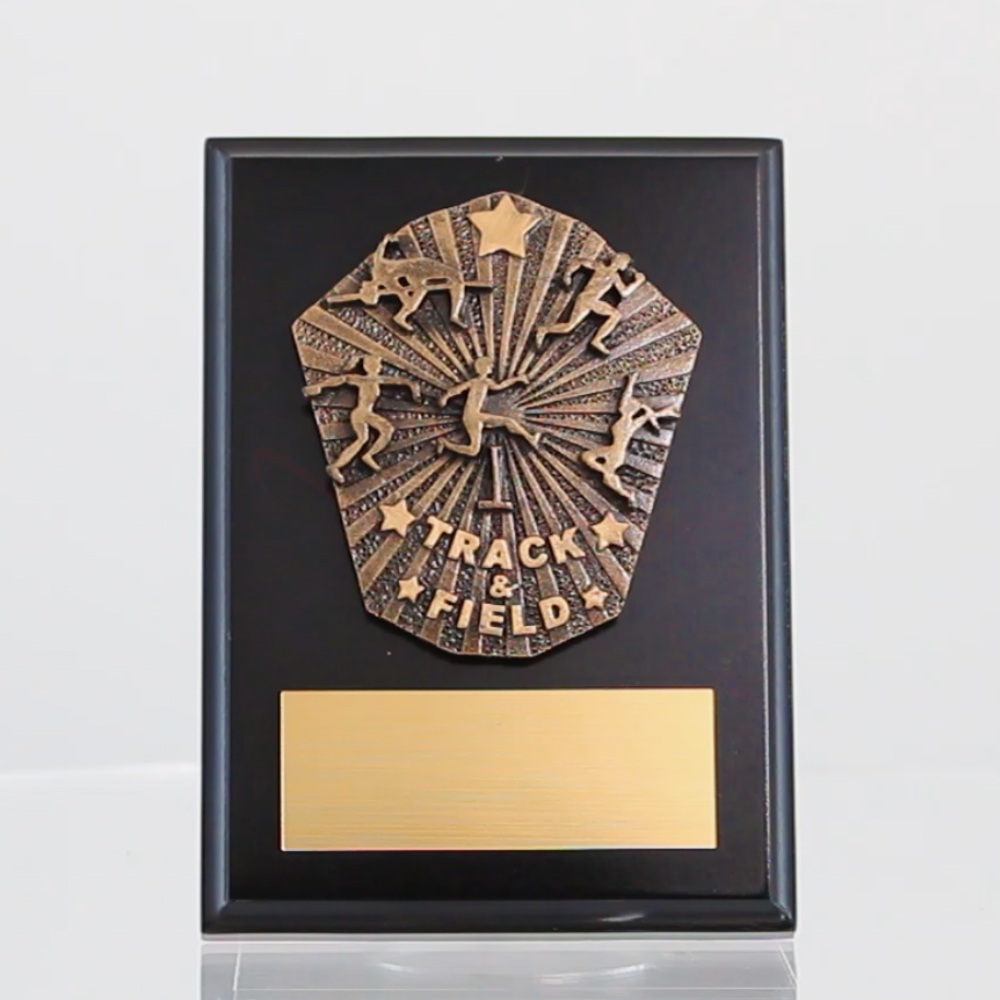 Cosmos Track & Field Black Plaque 175mm