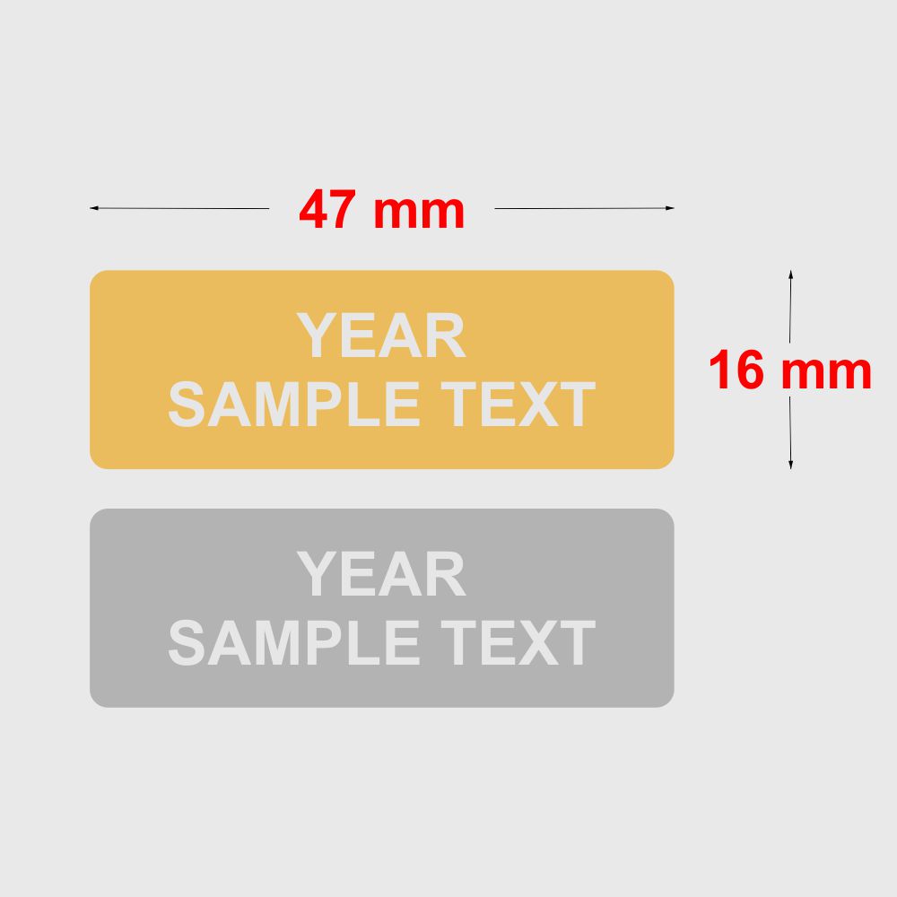 Engraved Aluminium Plate (Gold) - 47mm x 16mm
