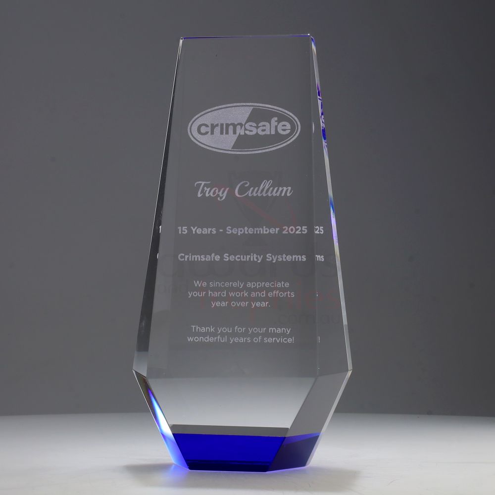 Power Blue Crystal Prism 180mm