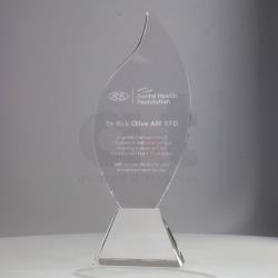 Flame by Rikaro - Handmade Crystal 250mm