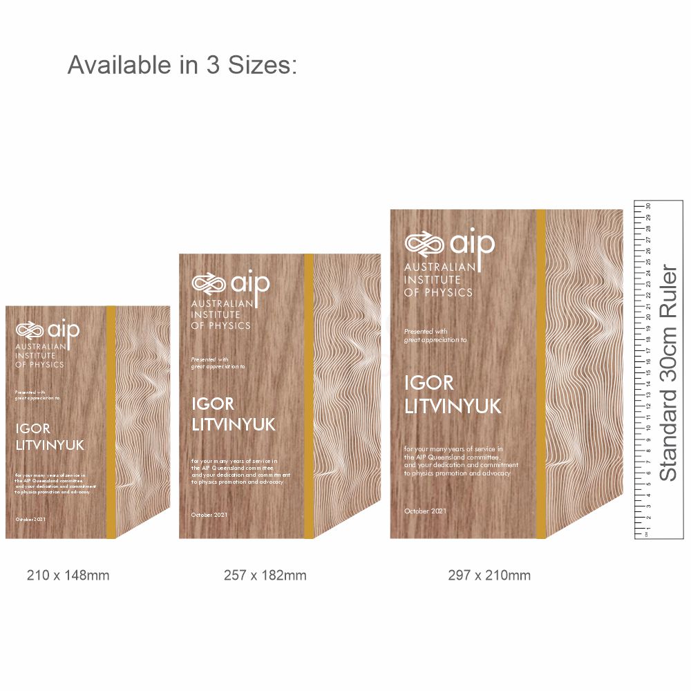 Ripple Gold Plaque Small