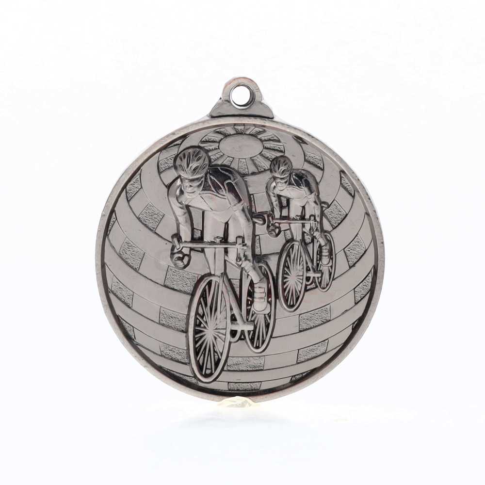 Global Cycling Medal 50mm Silver 