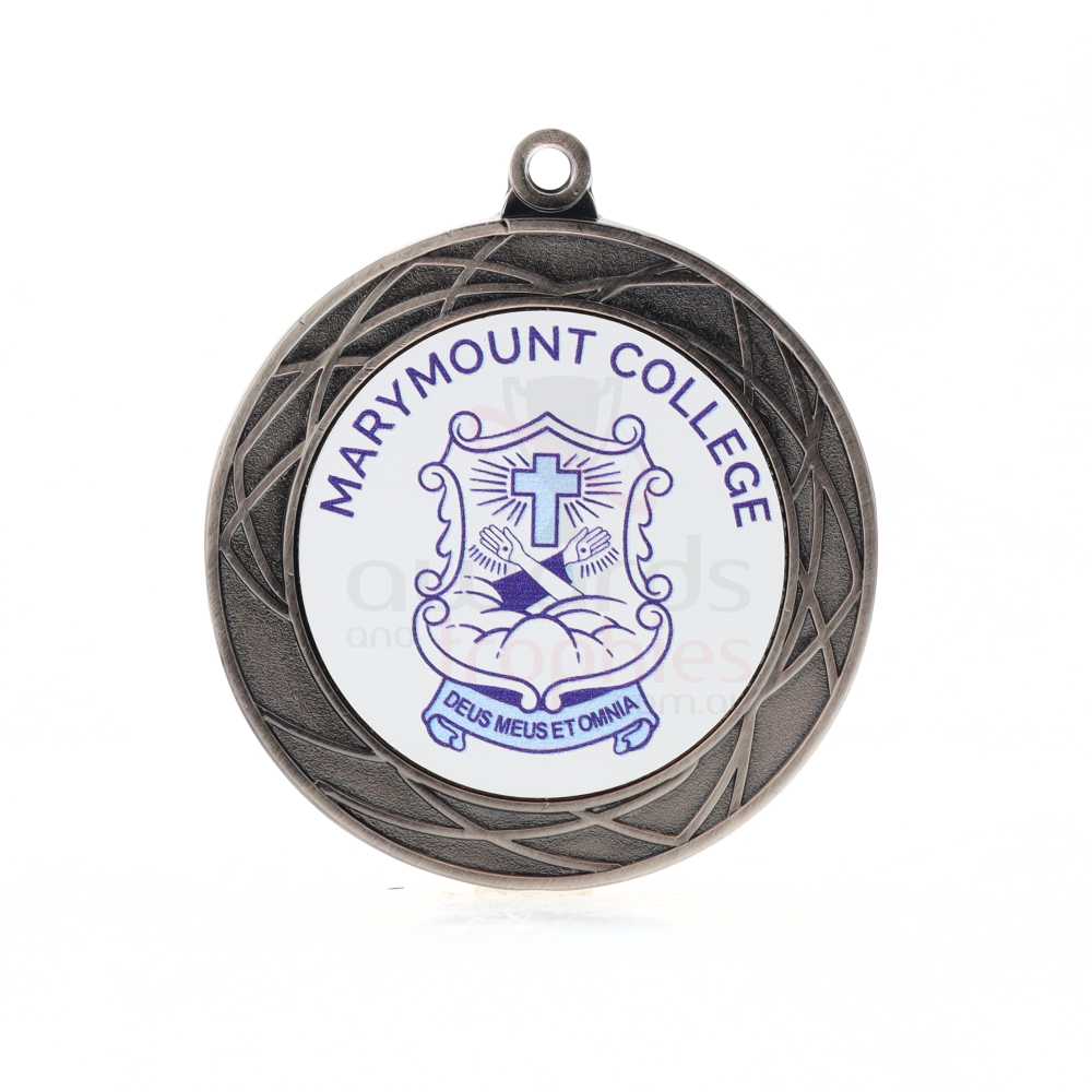 Heavyweight Spiro Personalised Medal 70mm Silver 