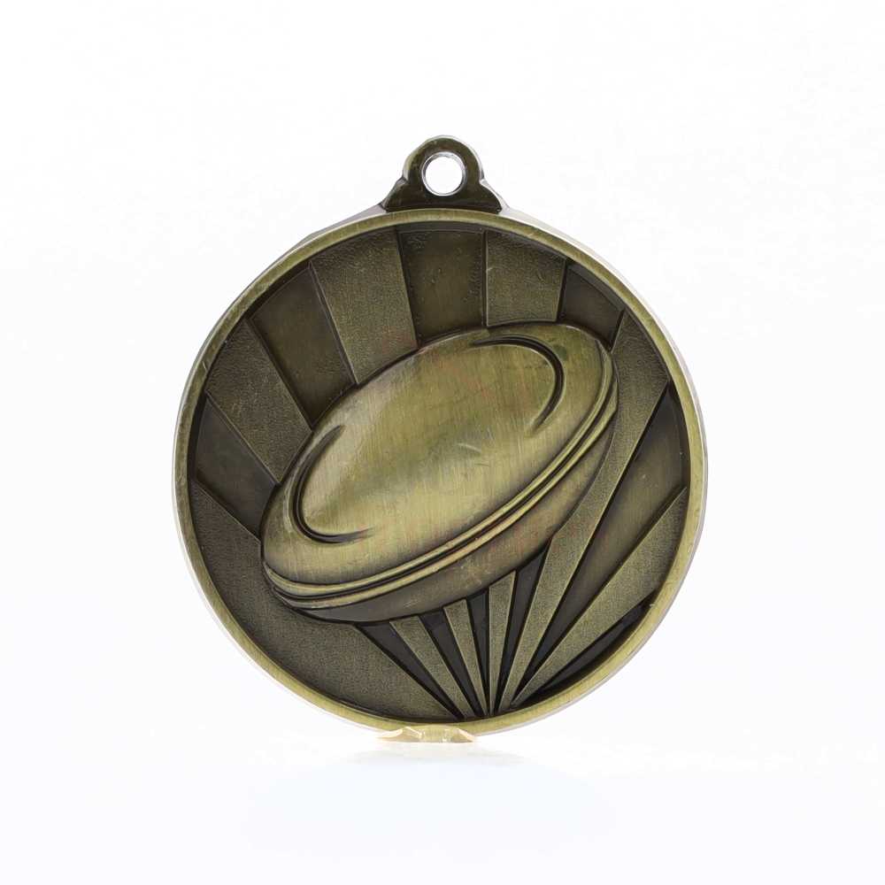 Sunrise Rugby Medal 70mm Gold 