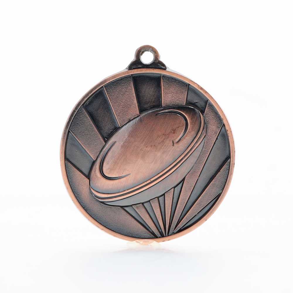 Sunrise Rugby Medal 70mm Bronze 