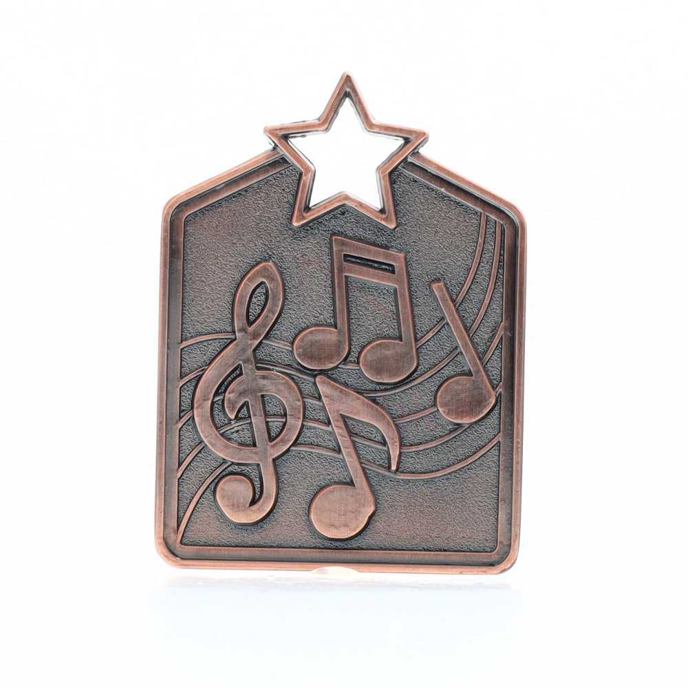Shield Medal Music 60mm Bronze