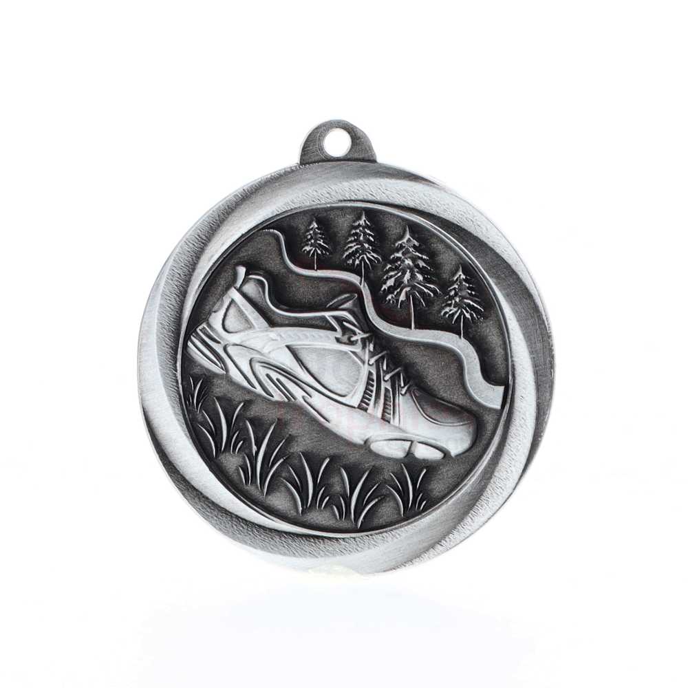 Econo Cross Country Medal 50mm Silver
