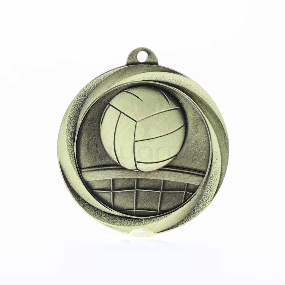Econo Volleyball Medal 50mm Gold