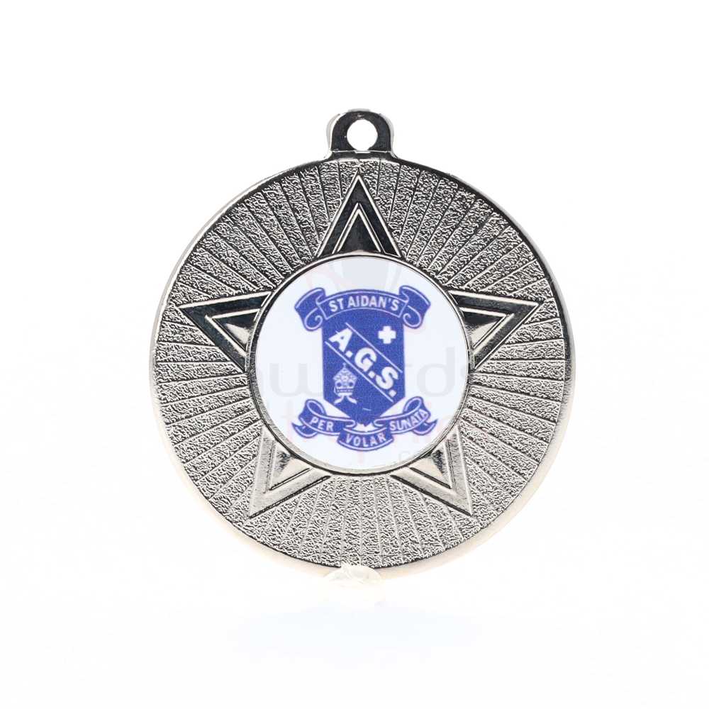 Economy Star Medal 50mm Silver