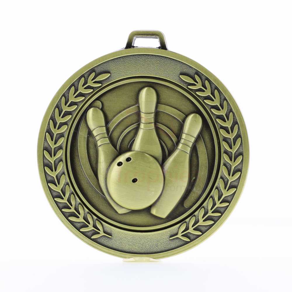Heavyweight Tenpin Medal 70mm Gold