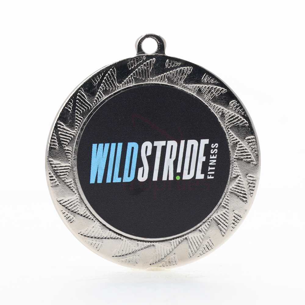 Jagged Personalised Medal 70mm Silver